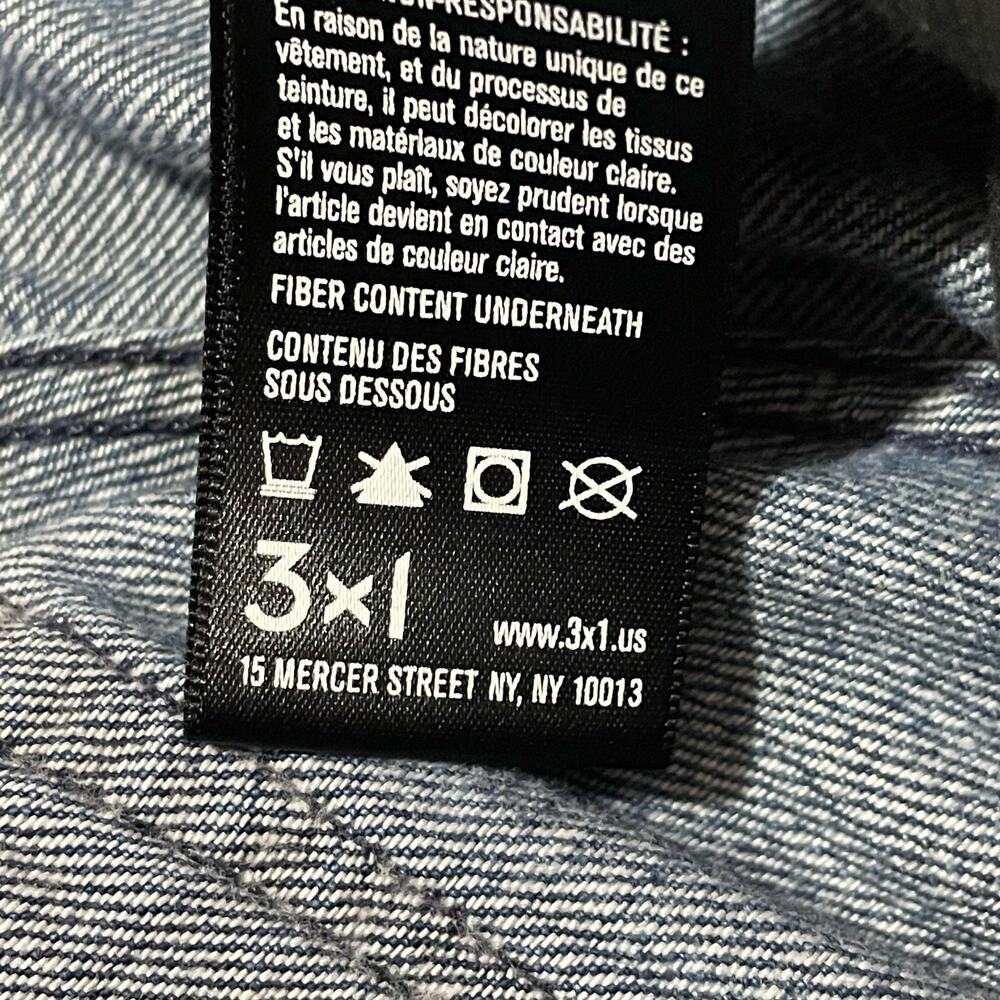 3X1 Men's M4 Selvedge Straight Jeans - Eclipse - 30 - Picture 11 of 15